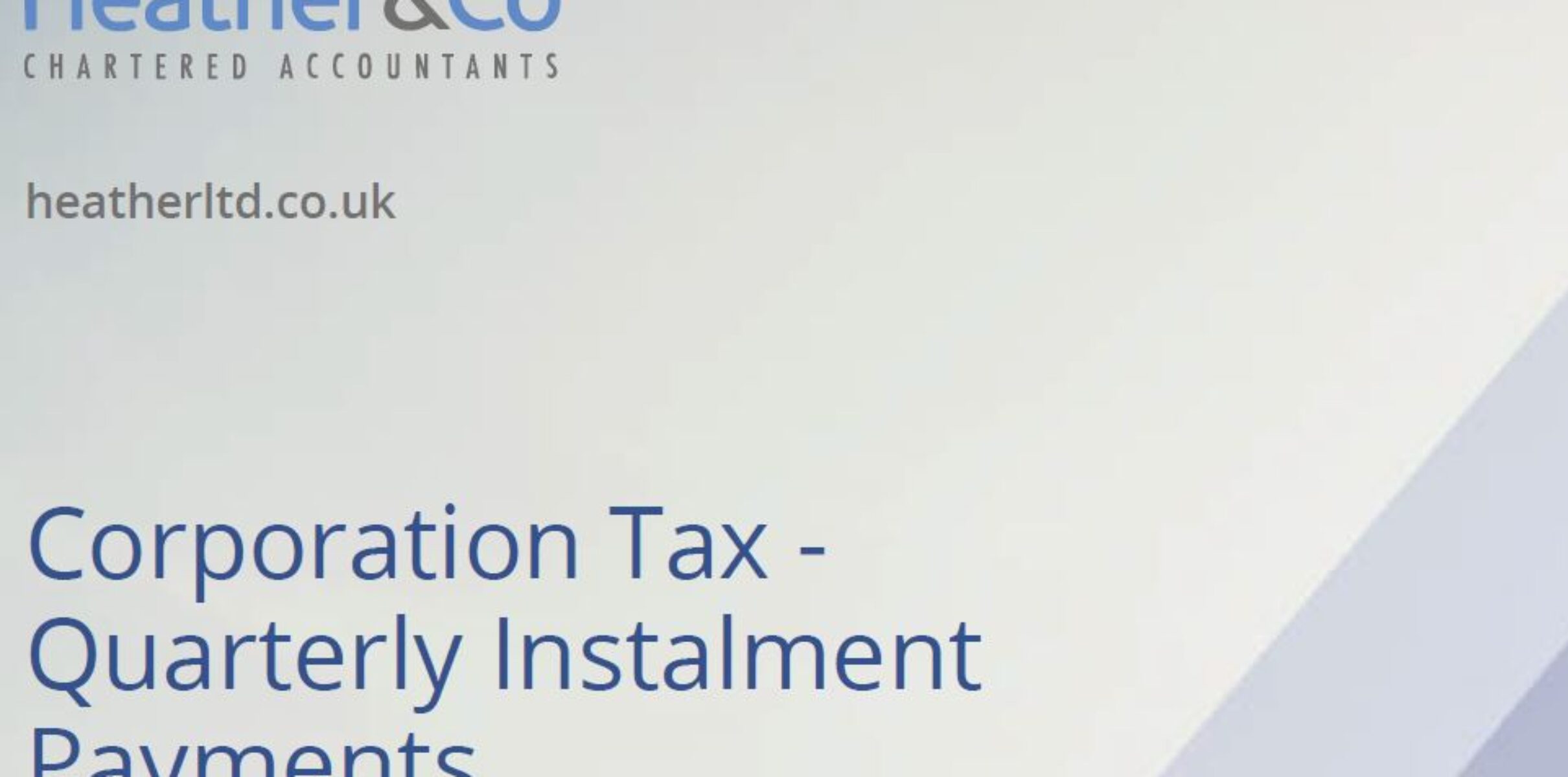 Corporation tax Self Assessment